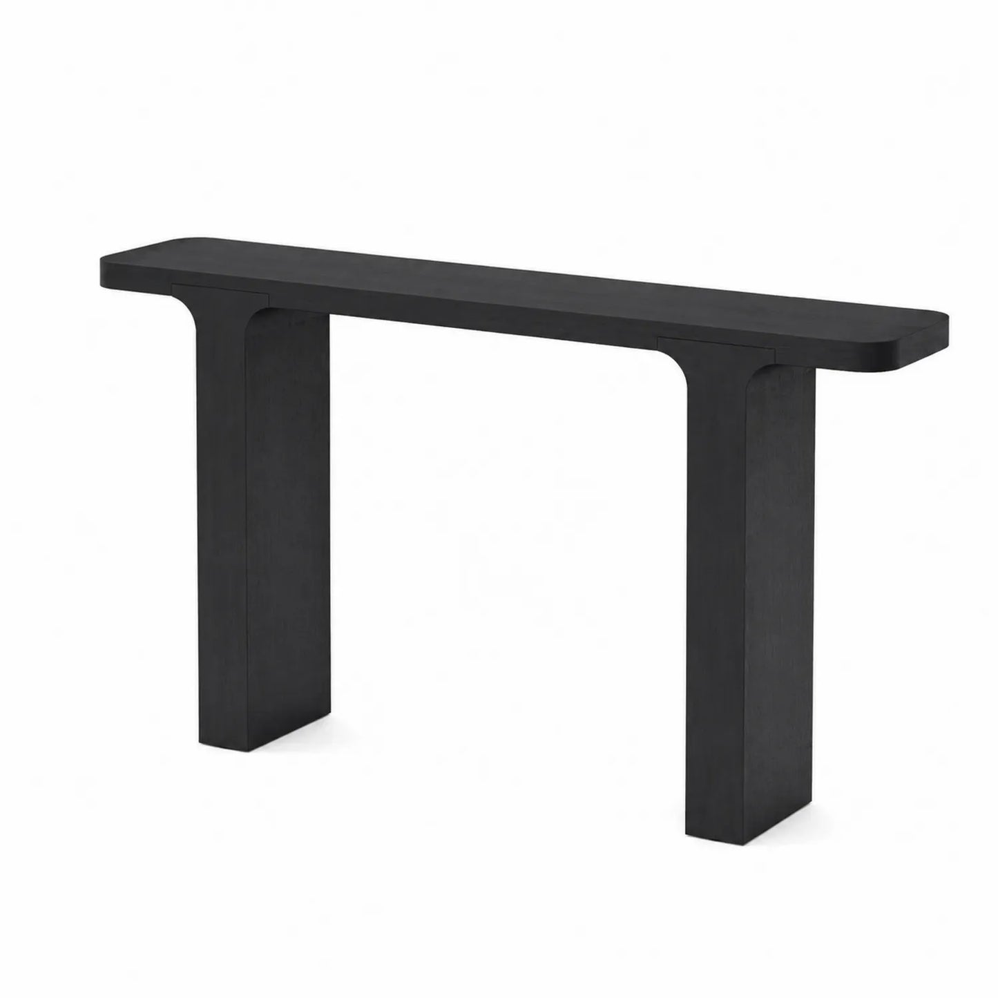 Mesa consola de madera negra 120x30x75 cm
