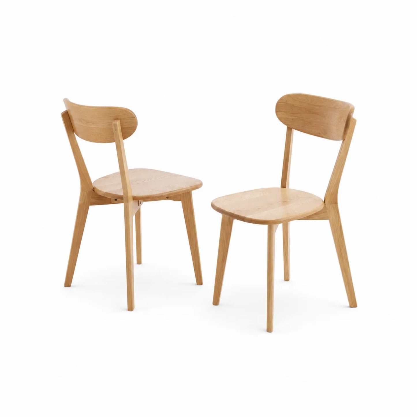 Juego de 2 Sillas de Madera de Roble