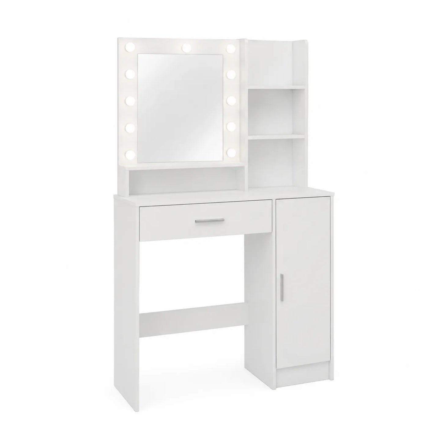 Tocador de MDF con Espejo LED y Almacenamiento
