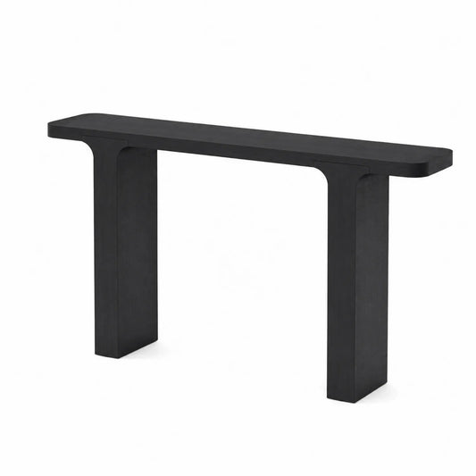 Mesa consola de madera negra 120x30x75 cm