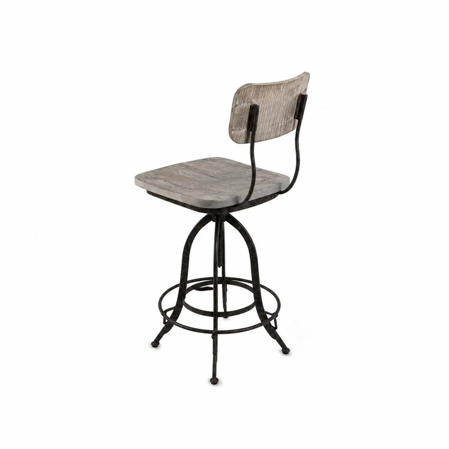Taburete de bar de madera y metal 50x50x110 cm