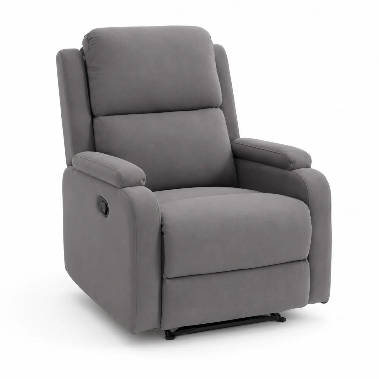 Sillón reclinable de poliéster gris 95x72x95 cm