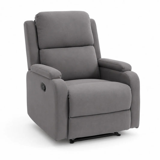 Sillón reclinable de poliéster gris 95x72x95 cm