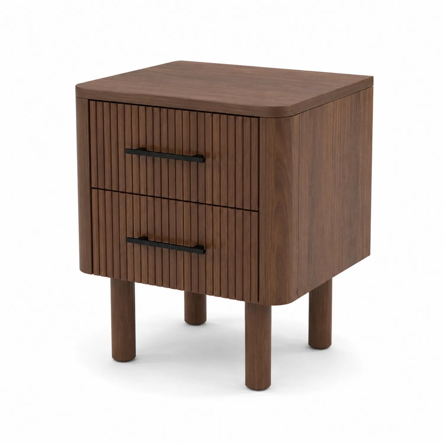 Mesita de noche de madera con dos cajones 50x40x60 cm