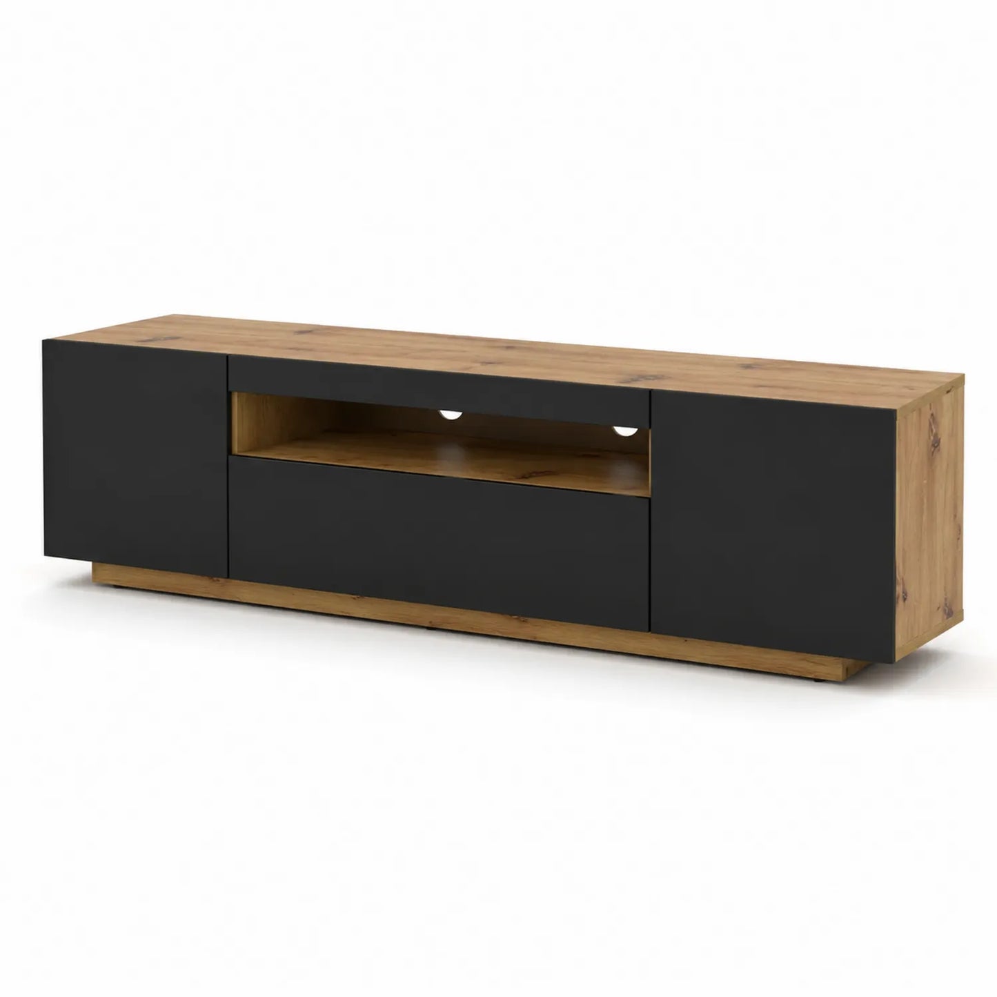 Mueble de TV de MDF y Roble 180x40x50 cm