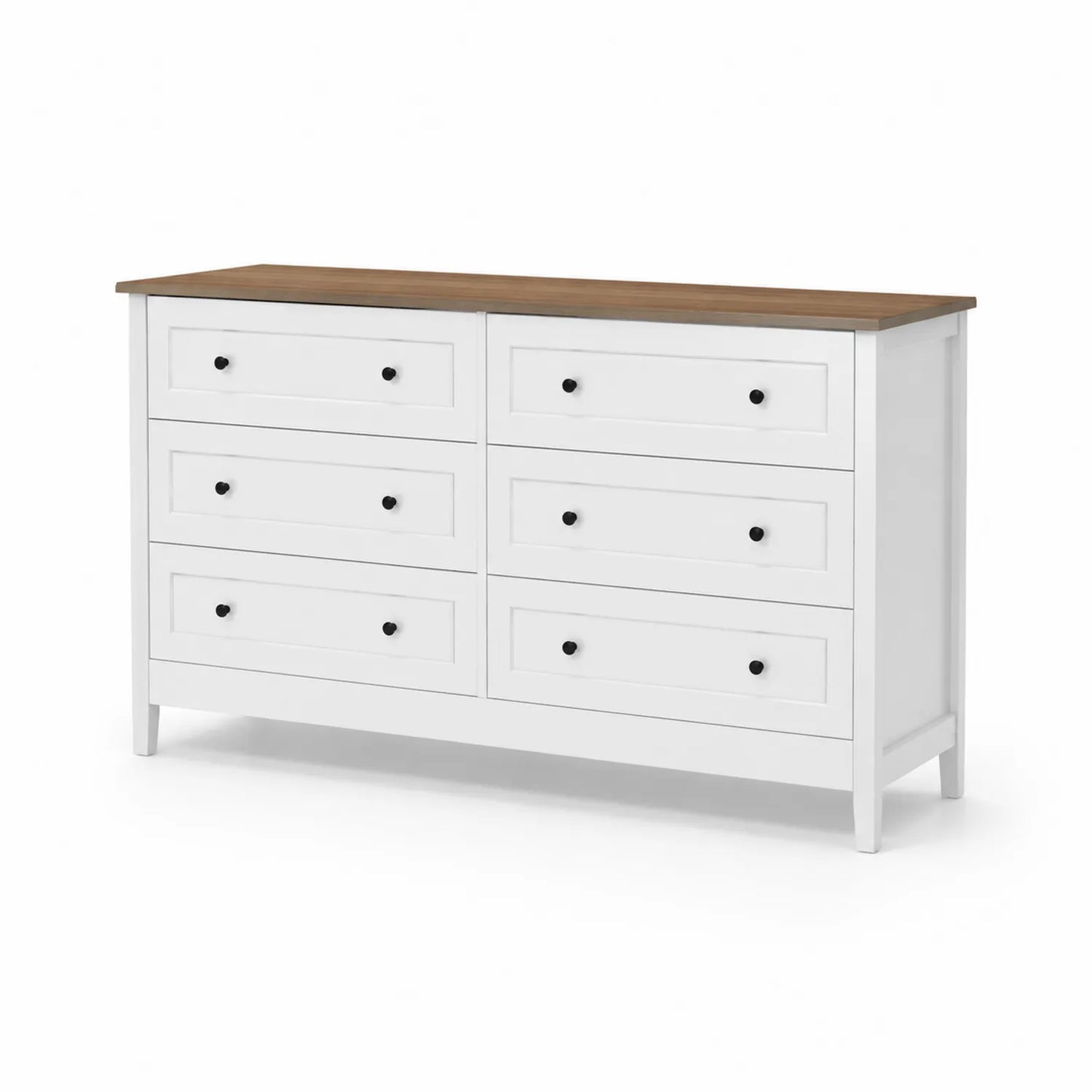 Cómoda de Madera y MDF con 6 Cajones 120x40x75 cm